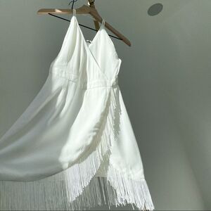 Lovers + Friends Revolve Fringe Boho Bridal Shower Dress S